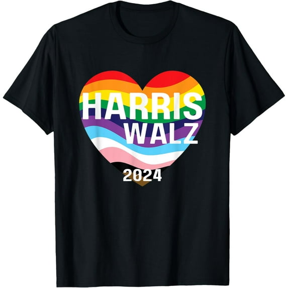 Harris Walz 2024 LGBTQ Gay Pride Rainbow Kamala Harris T-Shirt