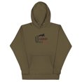 thumbnail image 1 of Harris Walz 2024 Lazy Cat Lady Flag Democrat Embroidered Hoodie (Military Green, L), 1 of 2