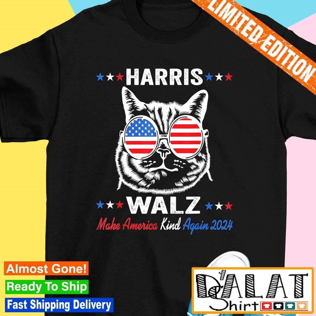 Harris Walz 2024 Make America Kind Again Usa Flag Shirt