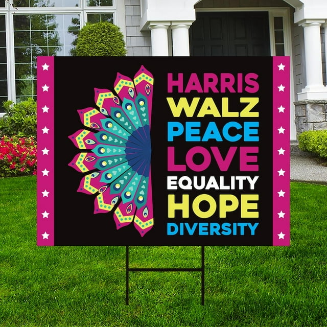 Harris Walz 2024 Obviously Yard Sign (24" x 18", Double Sided