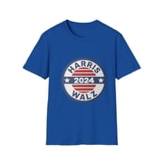 Harris Walz 2024 Retro Circular Election T-Shirt