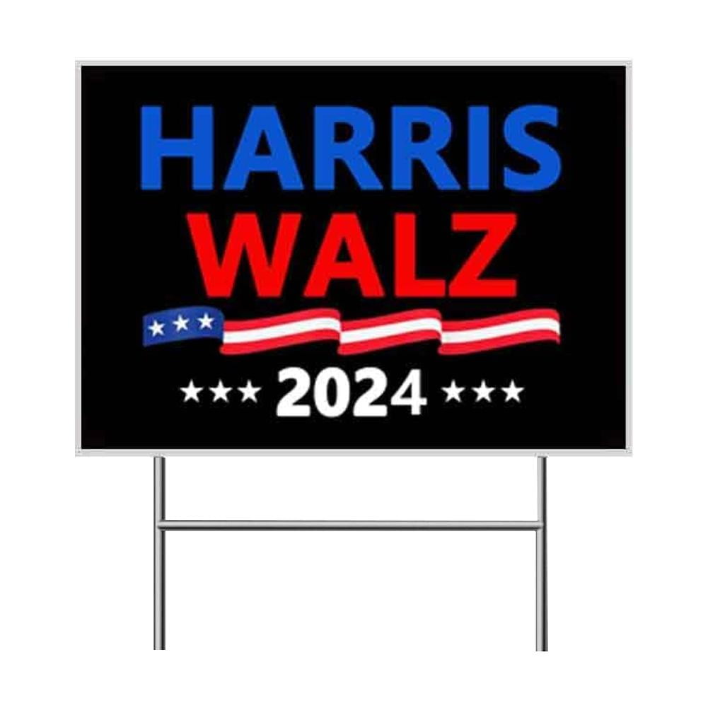 Harris Walz 2024 Yard Sign, 1 Pack Harris Walz 2024 Kamala Harris Tim