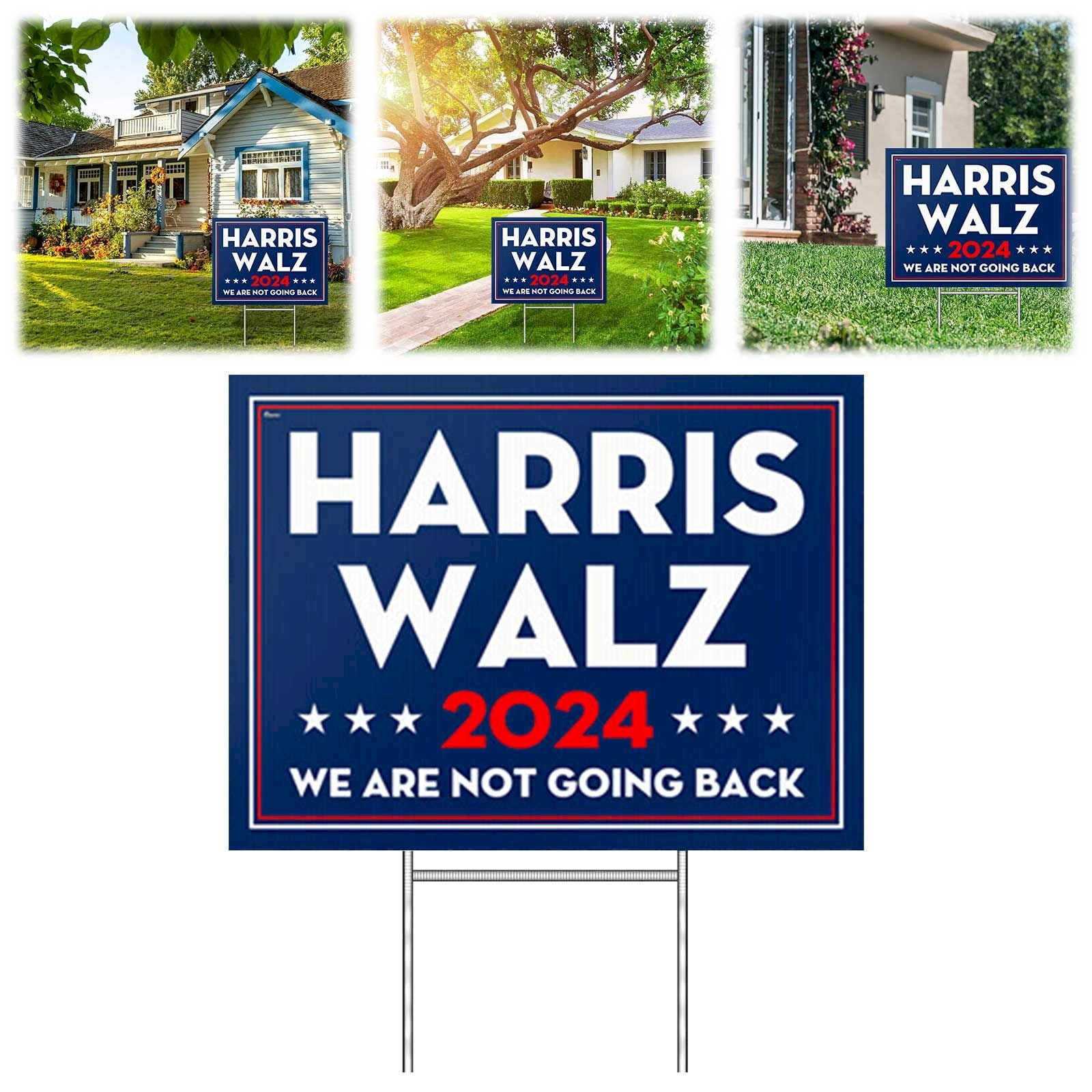 Harris Walz 2024 Yard Sign Kamala Harris Tim Waltz 2024 Sign with Metal