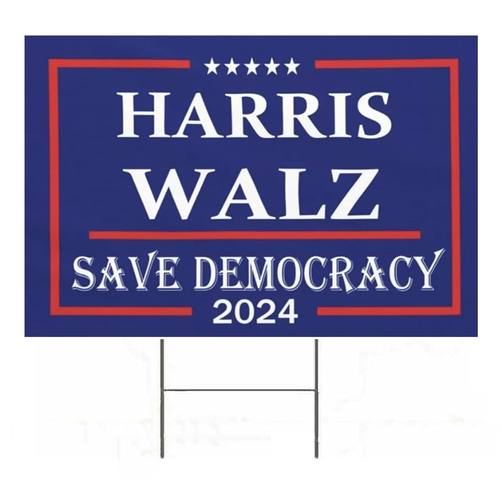 Harris Walz 2024 Yard Signs 1Pack DoubleSided,Waterproof,UV Resistant
