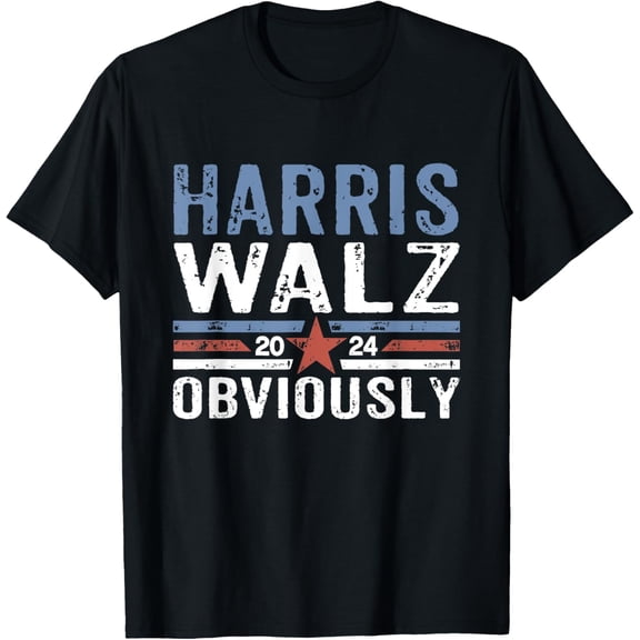 Harris Walz Obviously 2024 Harris Tim Walz Waltz 2024 T-Shirt