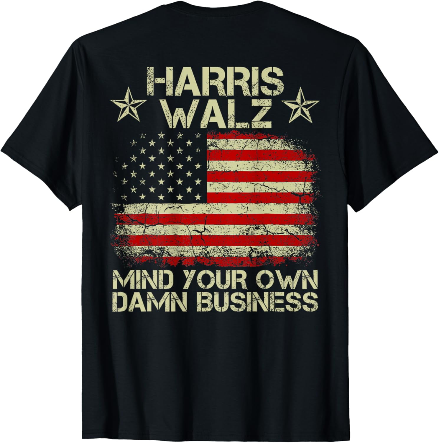 Harris Walz Waltz 2024 Mind Your Own Damn Business ON BACK TShirt
