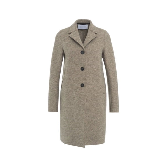 Harris Wharf London Woman Single-Breasted Coat In Pressed Wool Neutrals Sizes IT 34-64