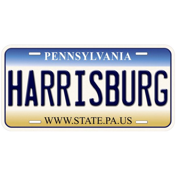 Harrisburg Capital Of Pennsylvania Flat Novelty Car License Plate