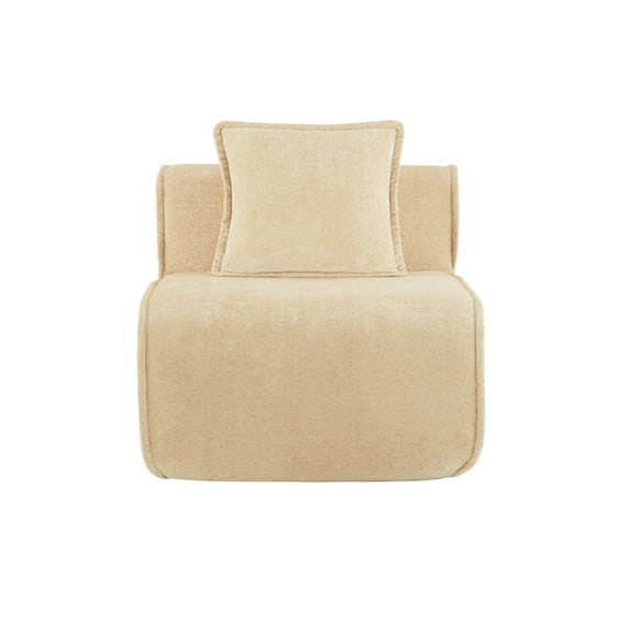Harrison Armless Sofa Velvet-Light Camel