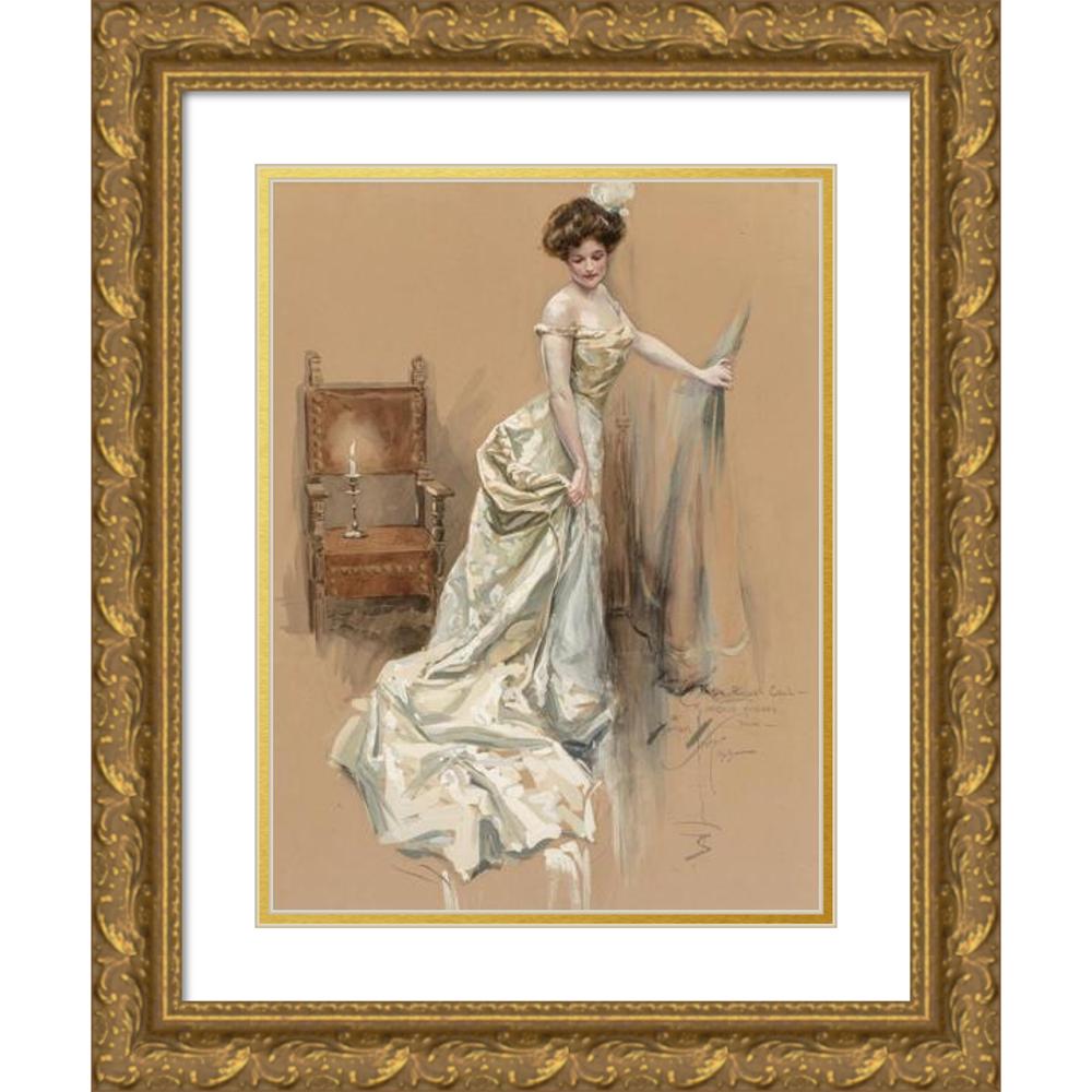 Harrison Fisher 11x14 Gold Ornate Wood Frame and Double Matted Museum Art  Print Titled - The Web of the Golden Spider (1909) - Walmart.com
