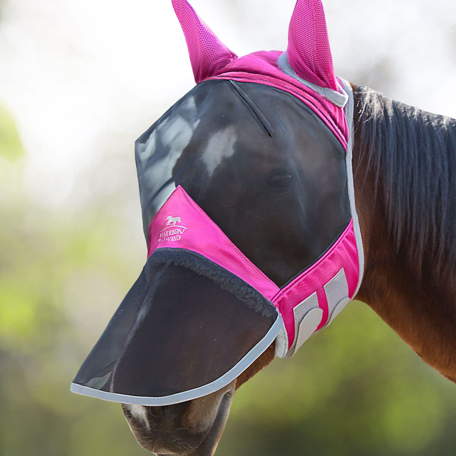 Maschera Anti-Mosche Per Cavalli | Protezione UV | Paraorecchie Regolabile | Tessuto Elastico E Traspirante - Foto 8