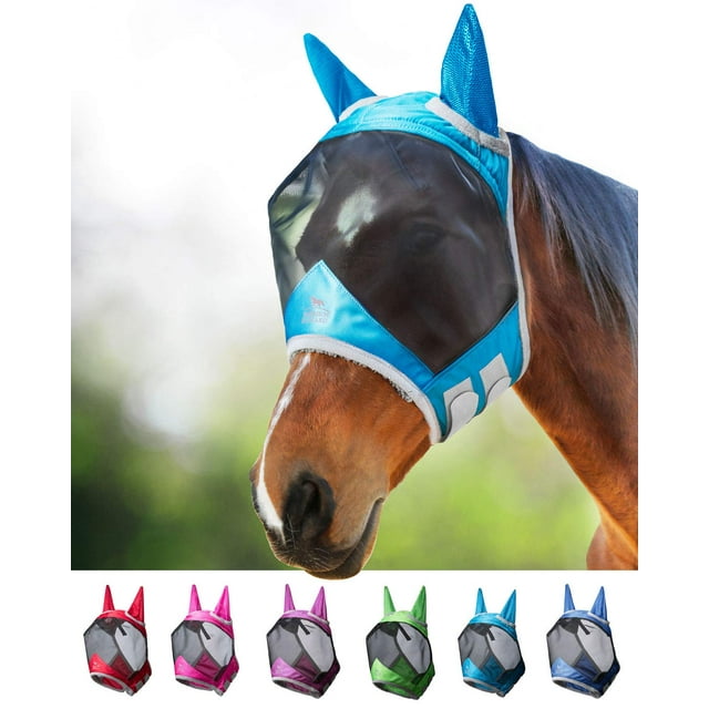 Maschera Anti-mosche Per Cavallo Harrison Howard - Protezione UV, Traspirante, Chiusura Sicura - Foto 5