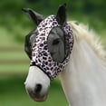 thumbnail image 1 of Harrison Howard Stretch, Breathable, UV Protective Fly Mask with Mesh Eye Opening for Full Visibility and Ventilating Ear Covers Leopard Print, 1 of 3