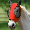 thumbnail image 1 of Harrison Howard Stretch, Breathable, UV Protective Fly Mask with Mesh Eye Opening for Full Visibility and Ventilating Ear Covers Vibrant Orange, 1 of 3