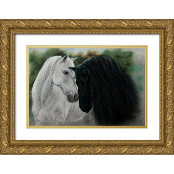 Harrison, Lesley 18x13 Gold Ornate Wood Framed with Double Matting Museum Art Print Titled - Black and White