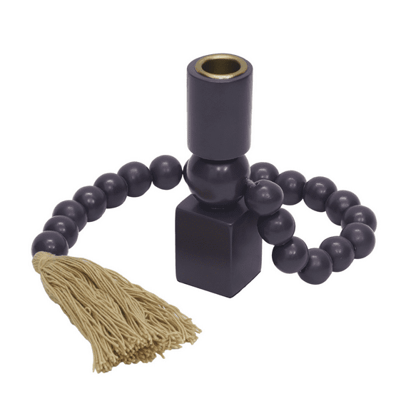 Harrison Merlot Wooden Candlestick