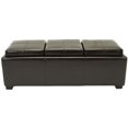 thumbnail image 1 of Harrison Triple Tray Ottoman-Color:Brown,Finish:Black, 1 of 2