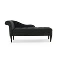 thumbnail image 1 of Harrison Tufted Roll Arm Chaise Lounge Jet Black, 1 of 14