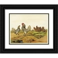 thumbnail image 1 of Harrison Weir 14x12 Black Ornate Wood Framed Double Matted Museum Art Print Titled: Gold and Silver-Laced Bantams (1867), 1 of 5