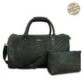 thumbnail image 1 of Harrison by Strutt- The Crushed Olive Green Unisex Leather Cabin Baggage with Toiletry Kit, 1 of 10
