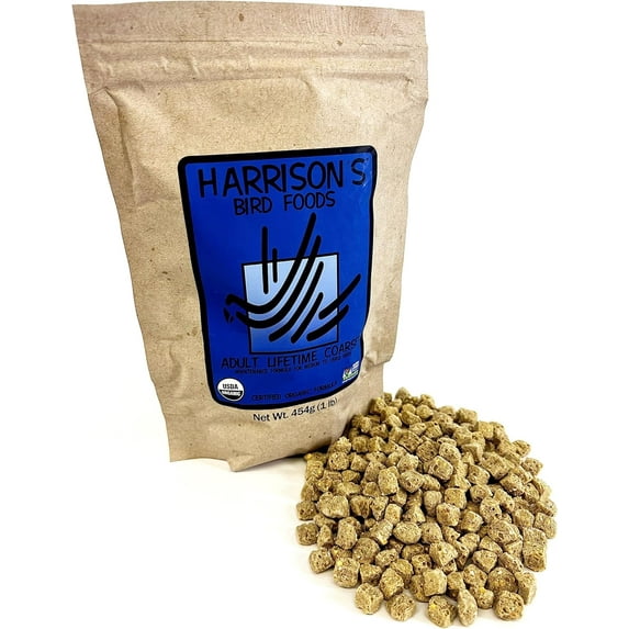 Harrison's Bird Foods Pepper Lifetime Coarse Certified Organic Non-GMO Formula Bird Food 1lb