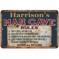 thumbnail image 1 of Harrison's Man Cave Rules Chic Rustic Green Sign Home 8x12 Metal 108120049911, 1 of 1