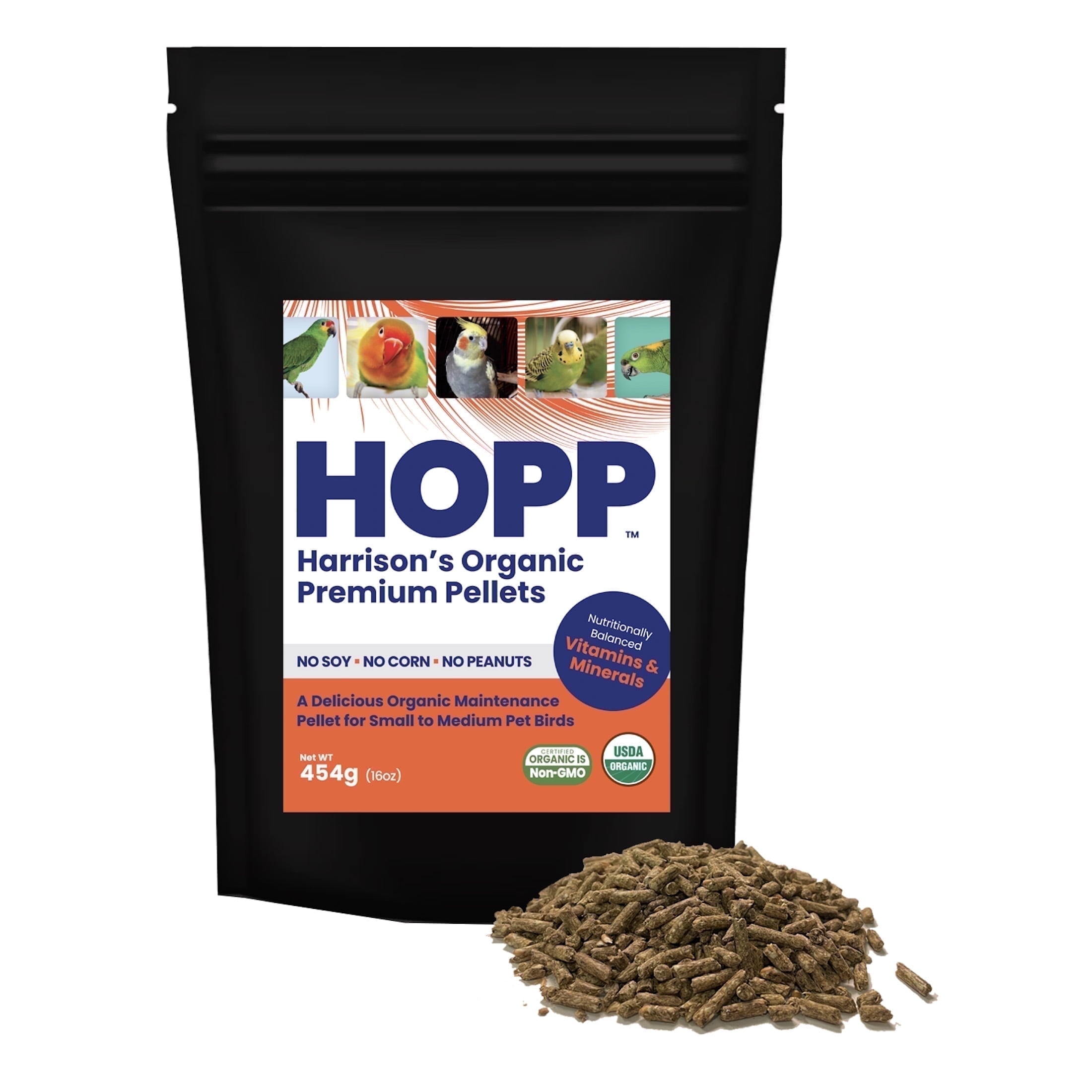 Harrison's Balanced Pet Bird Nutrition Pellets, 16oz Bag