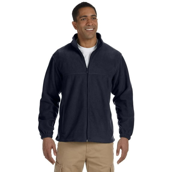 Harriton M990 Men's Full-Zip Fleece-Navy-6XL