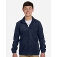 thumbnail image 1 of Harriton 8 oz. Full-Zip Fleece (M990Y) Navy, S, 1 of 3