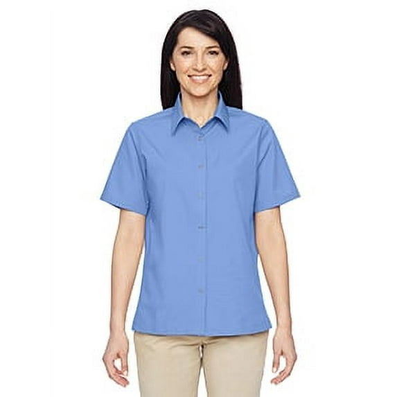 Harriton Advantage Snap Closure Short-Sleeve Shirt (M545W) Industry Blue, 2XL