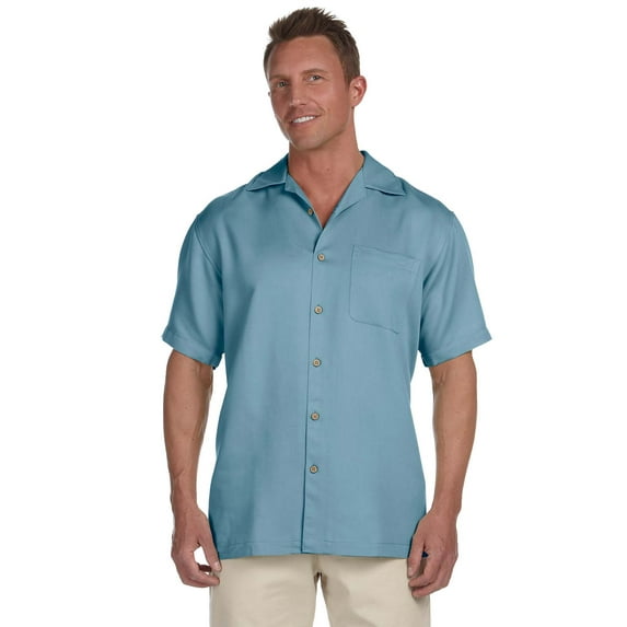 Harriton Bahama Cord Camp Shirt (M570) Cloud Blue, 2XL
