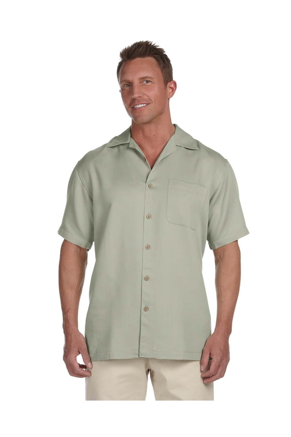 "Harriton Bahama Cord Camp Shirt (M570) Green Mist, 3XL"