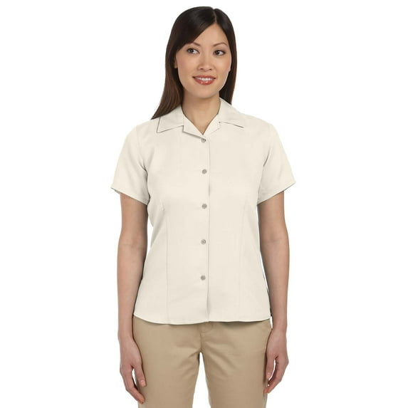 Harriton Bahama Cord Camp Shirt (M570W) Creme, L