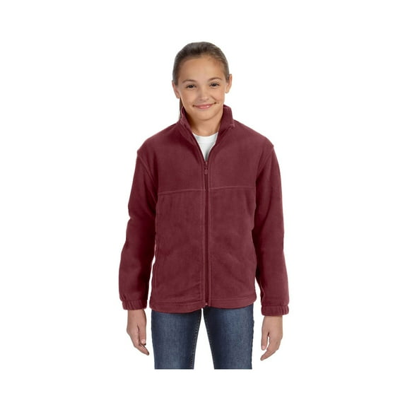 Harriton Big Boy's Full-Zipper Polyester Fleece Pullover, Style M990Y
