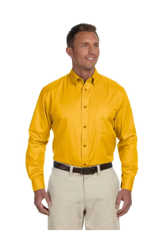 Easy Blend Long-Sleeve Twill Shirt with Stain-Release (M500) Sunray Yellow, 6XL