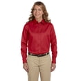 thumbnail image 1 of Harriton Easy Blend Long-Sleeve Twill Shirt with Stain-Release (M500W) Red, 2XL, 1 of 3