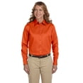 thumbnail image 1 of Harriton Easy Blend Long-Sleeve Twill Shirt with Stain-Release (M500W) Team Orange, XL, 1 of 3