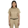 thumbnail image 1 of Harriton M500SW Women's Easy Blend™ Short Sleeve Twill Dress Shirt with Stain-Release-Stone-S, 1 of 3