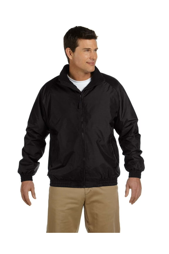 Fleece-Lined Nylon Jacket (M740) Black/Black, M