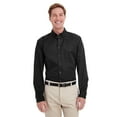thumbnail image 1 of Harriton Foundation 100% Cotton Long-Sleeve Twill Shirt with Teflon (M581) Black, 2XL, 1 of 3