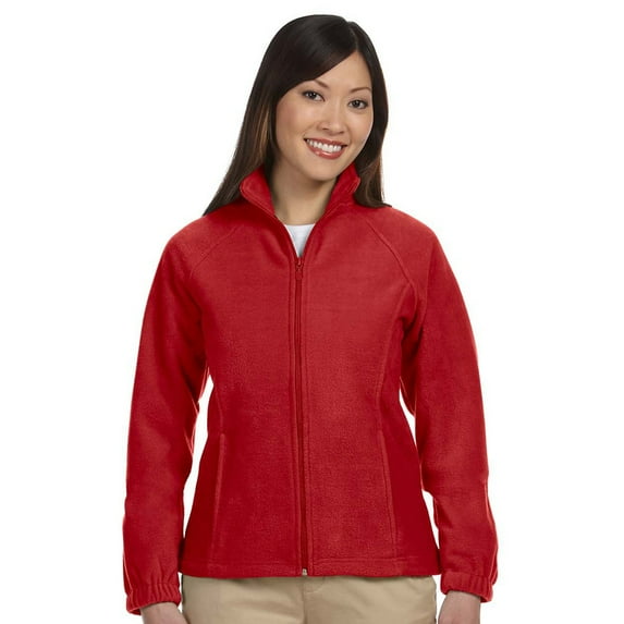 Harriton Harriton Ladies 8 Oz. Full Zip Fleece Pullover - Red - Small