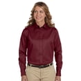 thumbnail image 1 of Harriton Harriton Ladies Long-Sleeve Twill Shirt With Stain-Release - Wine - Small, 1 of 1