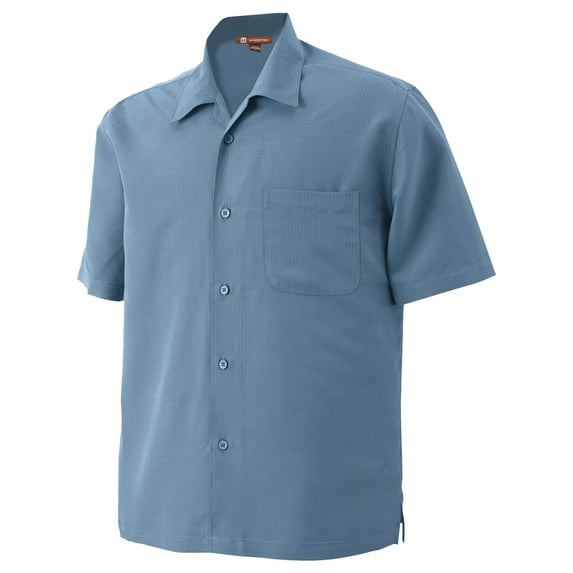 Harriton Harriton Mens Barbados Textured Camp Shirt - Cloud Blue - Large