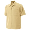 thumbnail image 1 of Harriton Harriton Mens Barbados Textured Camp Shirt - Pineapple - Small, 1 of 1