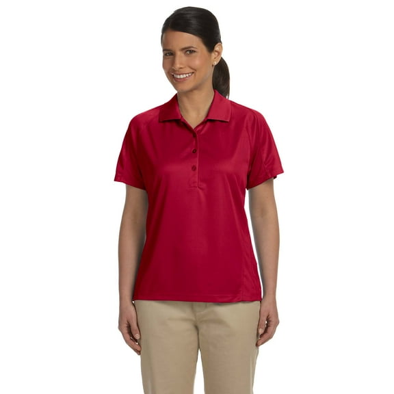 Harriton Ladies' 3.8 oz. Polytech Mesh Insert Polo