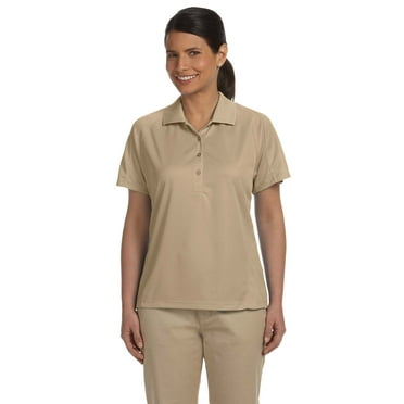 Harriton Ladies' 3.8 oz. Polytech Mesh Insert Polo