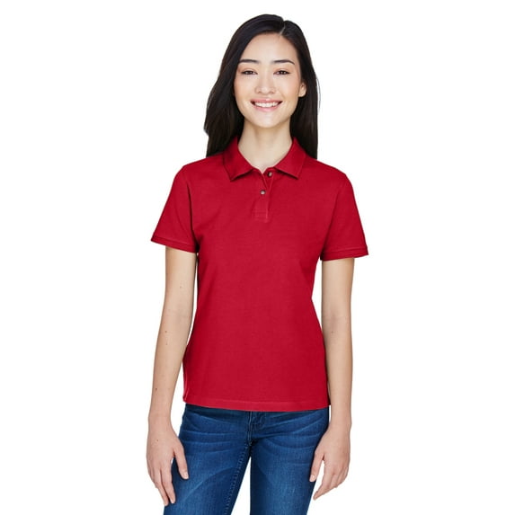 Harriton Ladies' 6 oz. Ringspun Cotton Piqué Short-Sleeve Polo - M200W