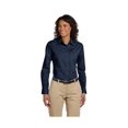 thumbnail image 1 of Harriton Ladies Adjustable Cuffs Poplin Dress Shirt, Style M510W, 1 of 1