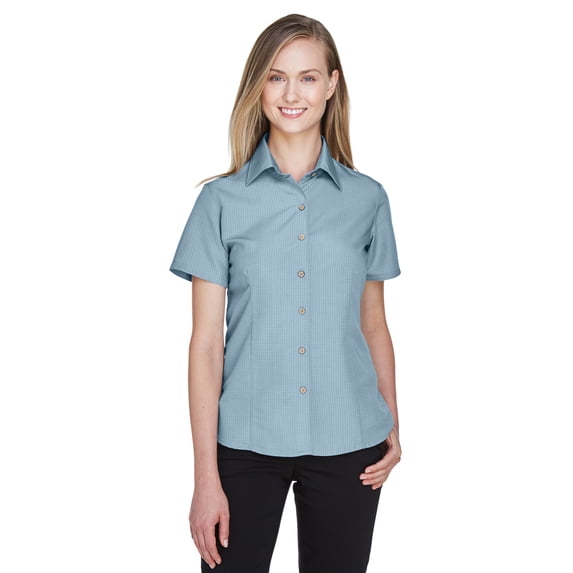 Harriton Ladies' Barbados Textured Camp Shirt - M560W