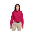 thumbnail image 1 of Harriton Ladies' Foundation 100% Cotton Short-Sleeve Twill Shirt Teflon, M581W ,RED, XL, 1 of 1